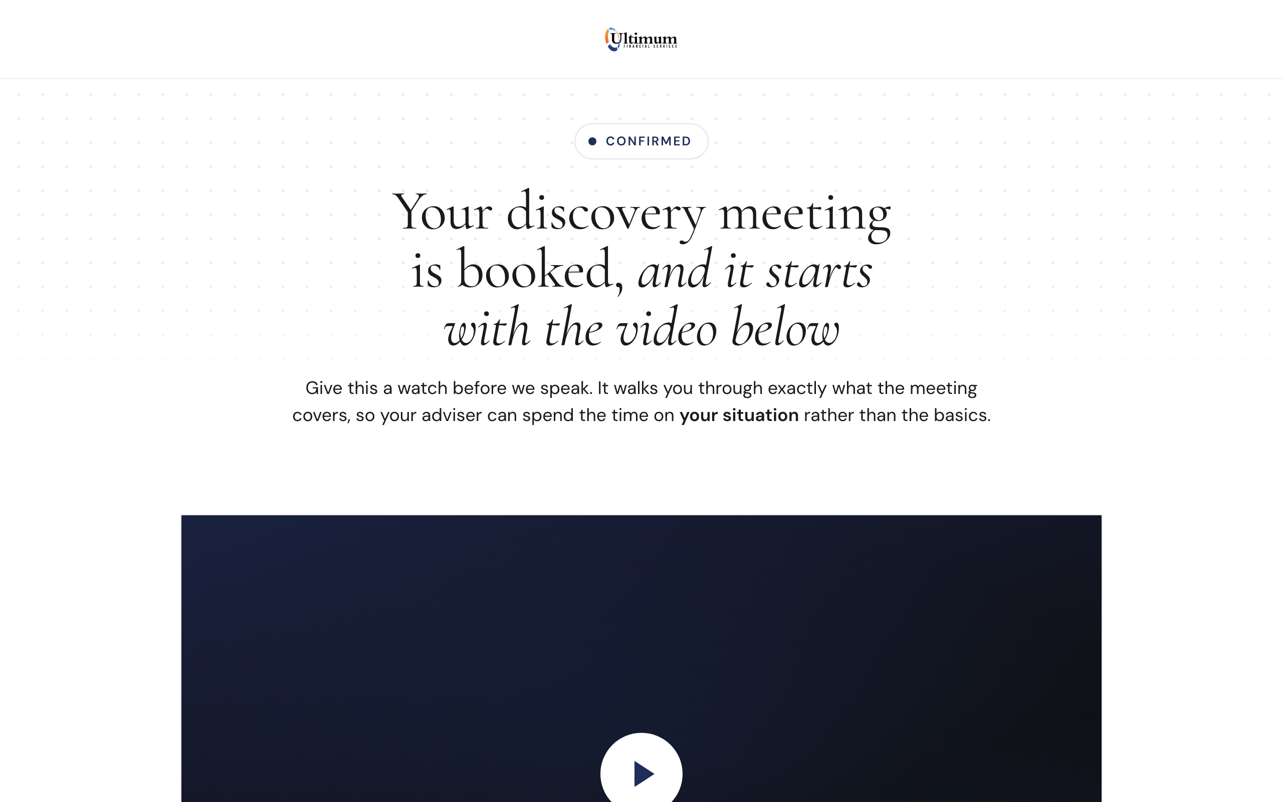 Confirmation page preview